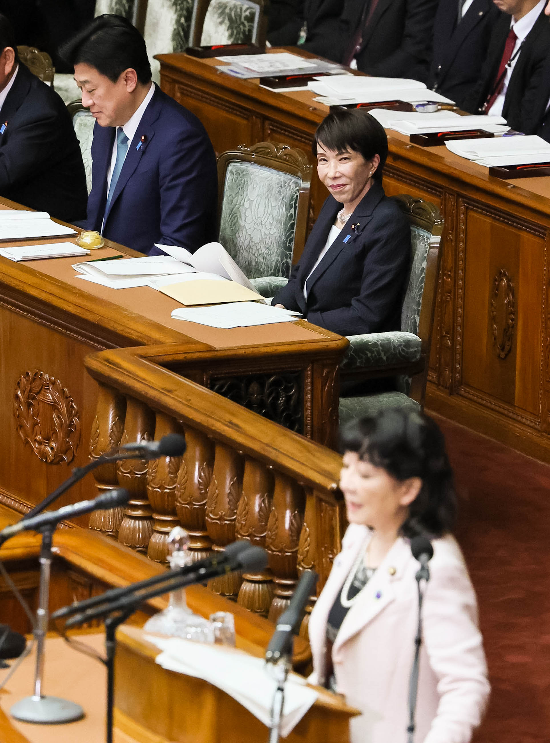 国務大臣の演説の様子