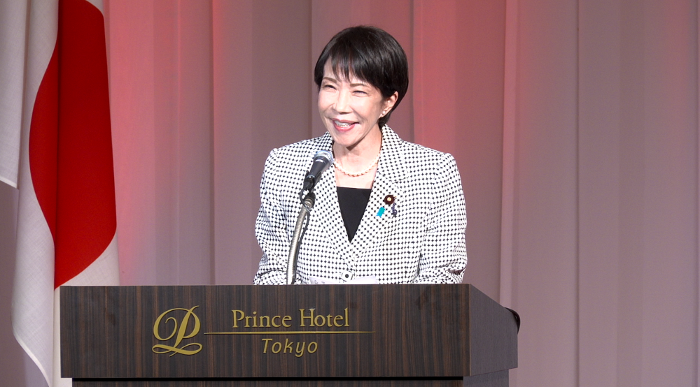 祝辞を述べる高市総理２