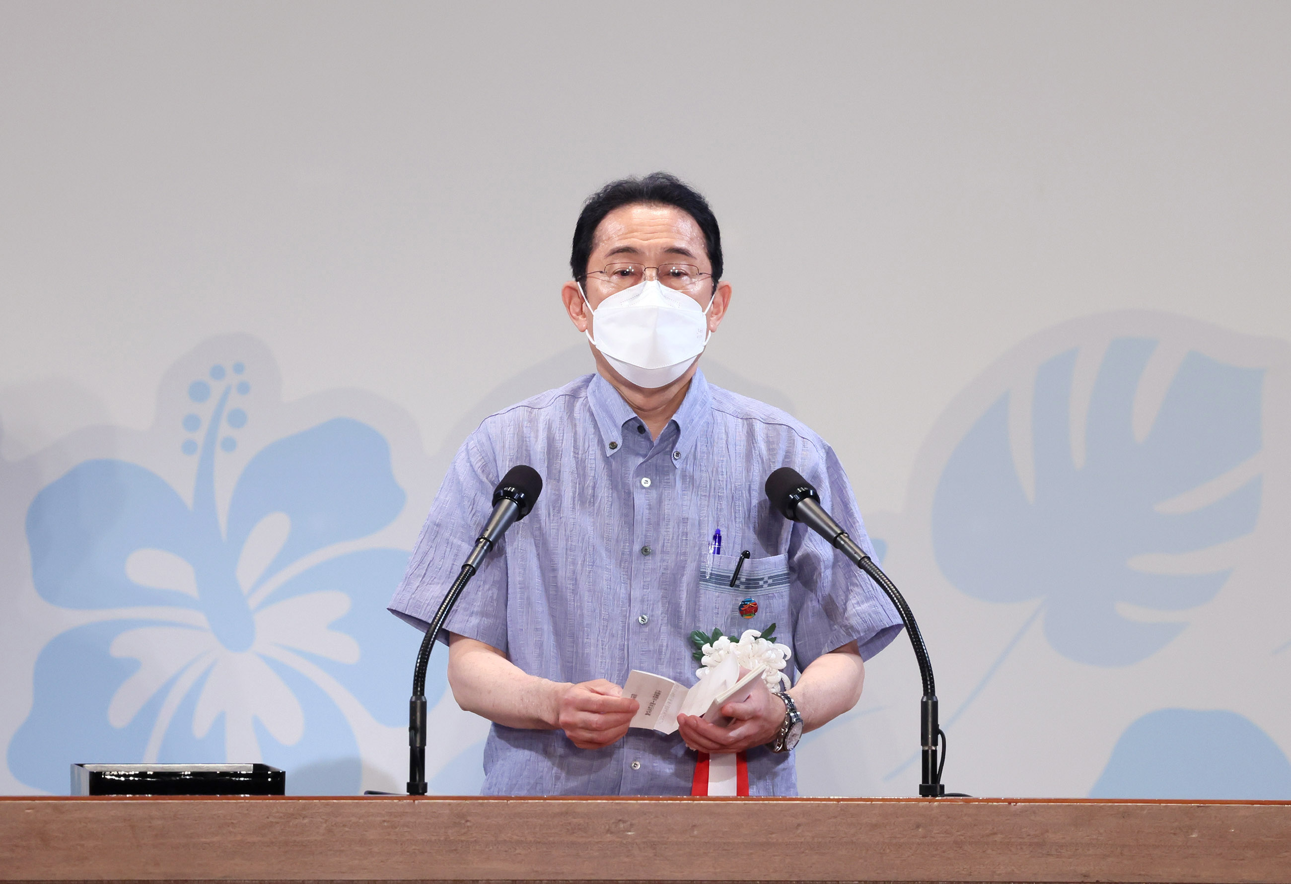 式辞を述べる岸田総理２