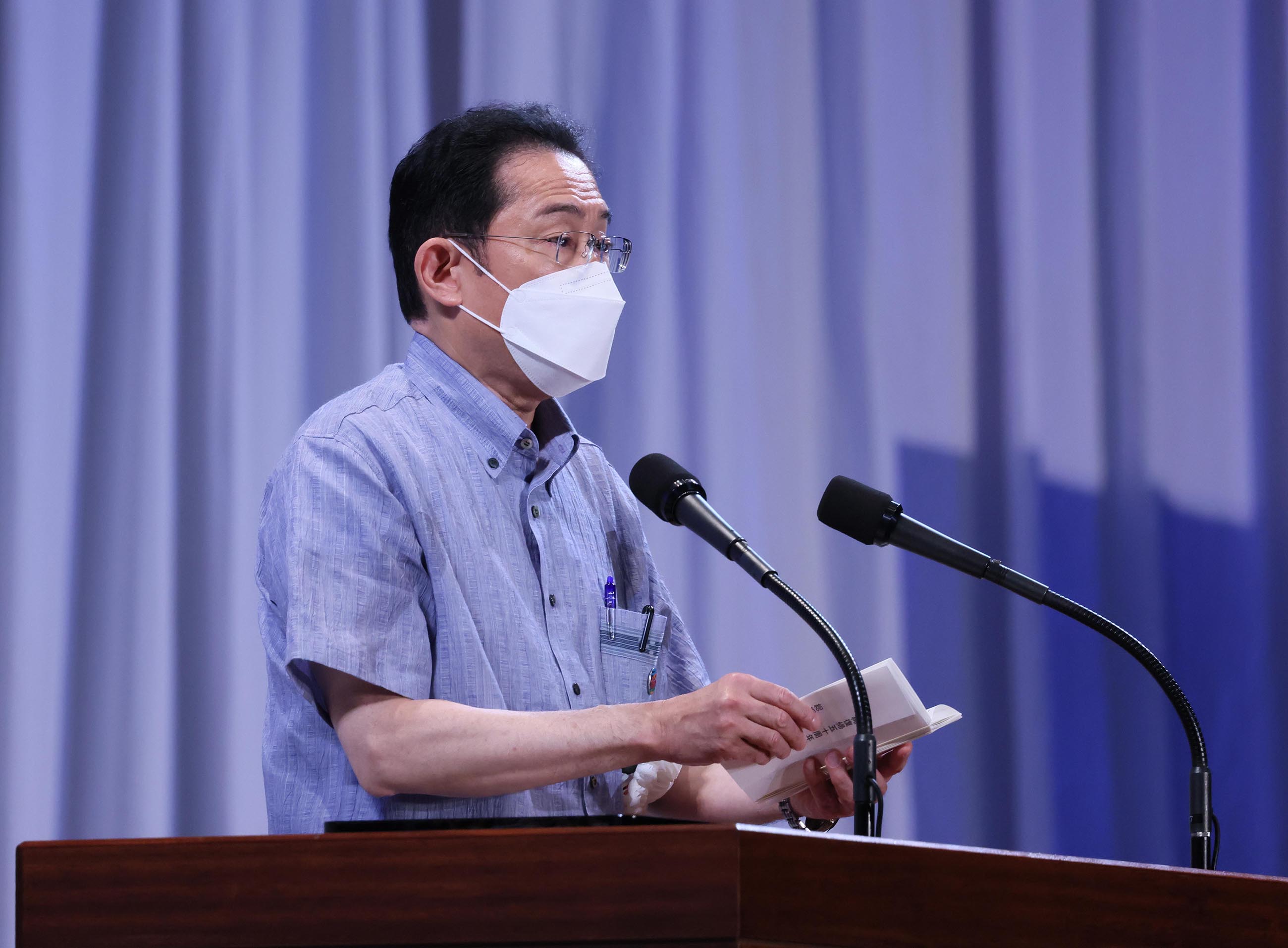 式辞を述べる岸田総理４