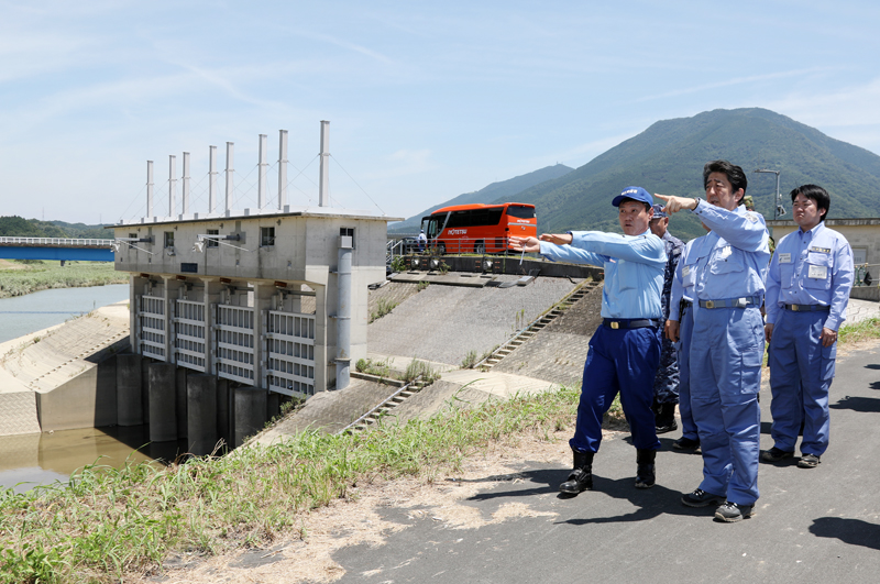 平成３０年７月豪雨による被害状況視察のための愛媛県訪問