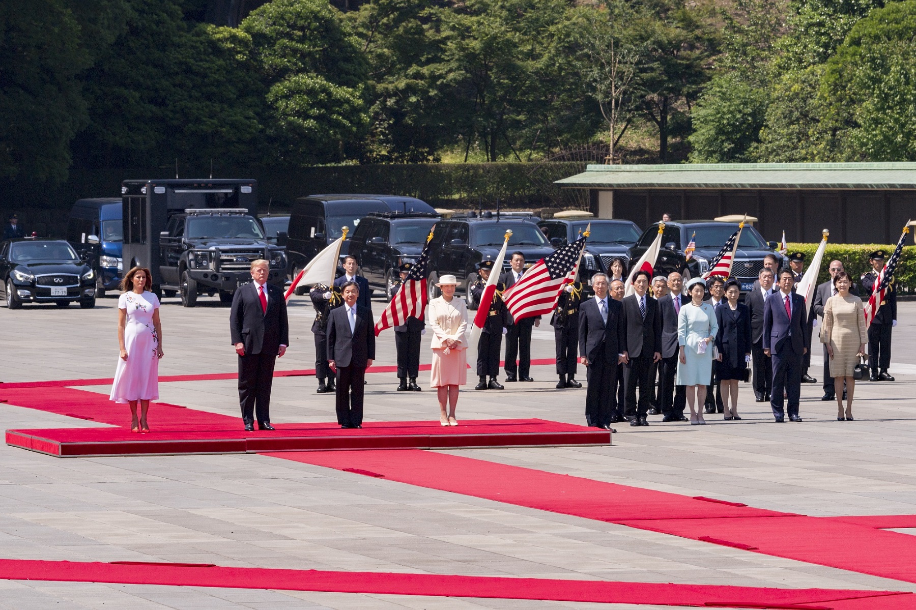 トランプ米国大統領夫妻のための歓迎行事