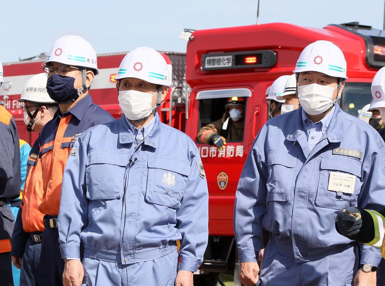 救出救助訓練を視察する菅総理５