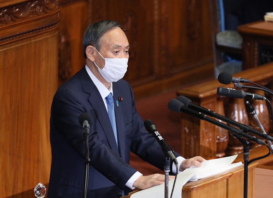 衆議院本会議で施政方針演説を行う菅総理１０