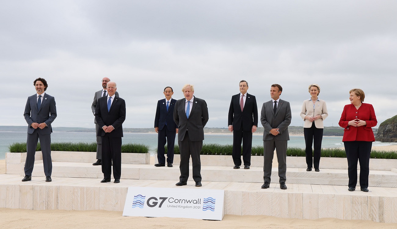 Ｇ７首脳との集合写真撮影２
