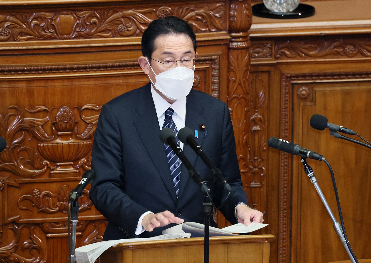 衆議院本会議で施政方針演説を行う岸田総理７