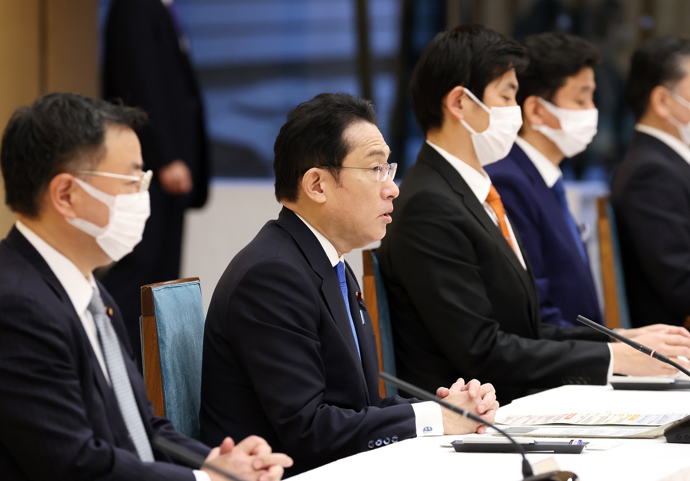 会議のまとめを行う岸田総理１