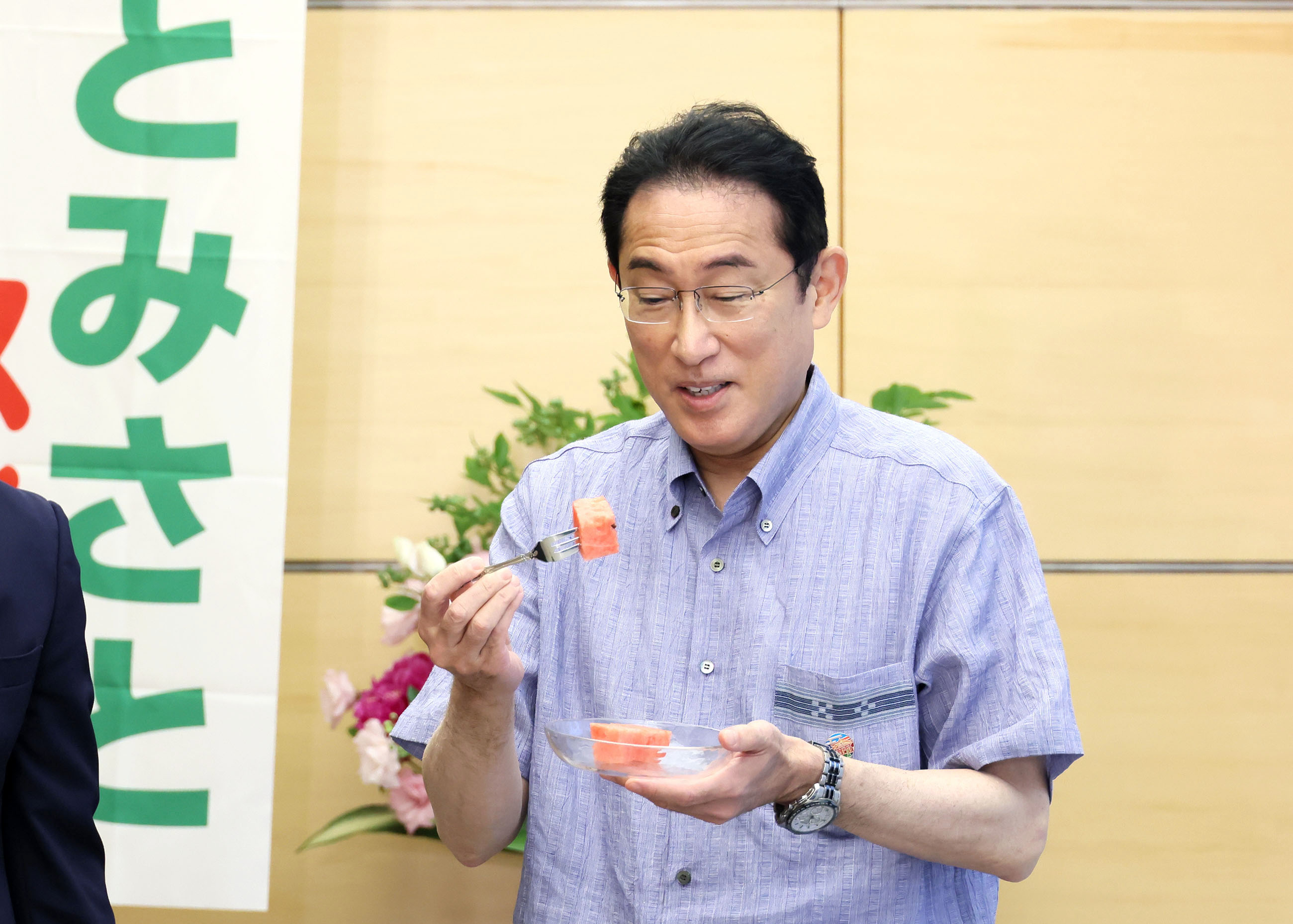 表敬を受ける岸田総理３