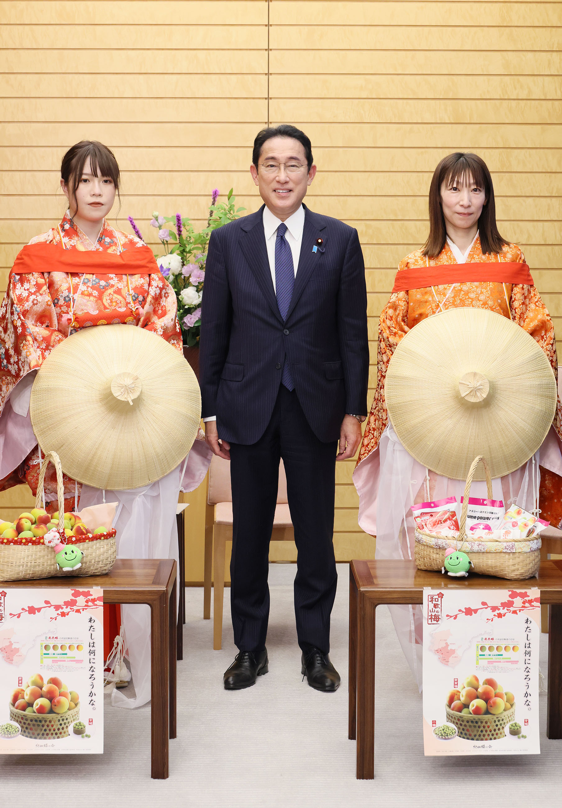 表敬を受ける岸田総理２