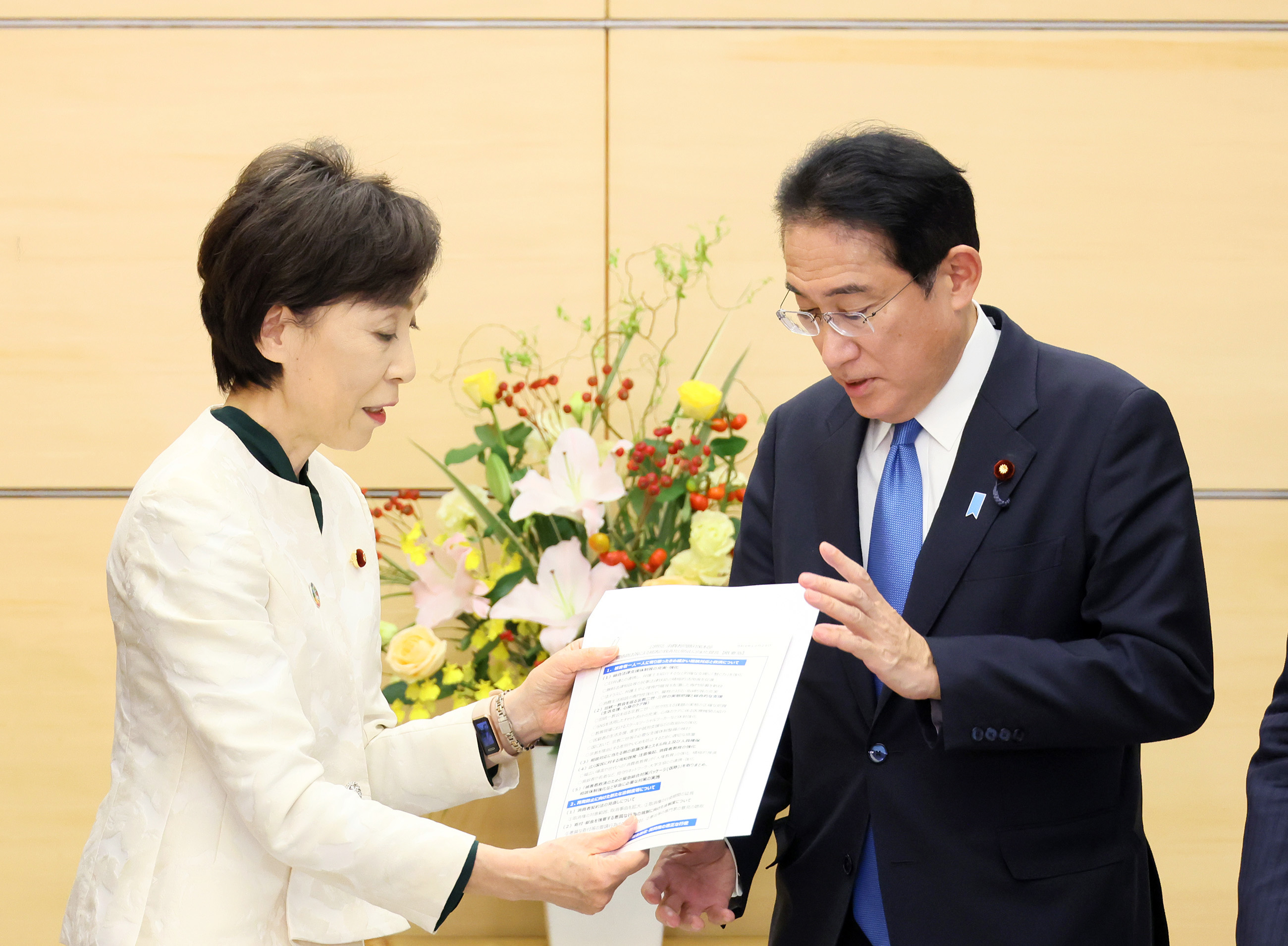 申入れを受ける岸田総理２