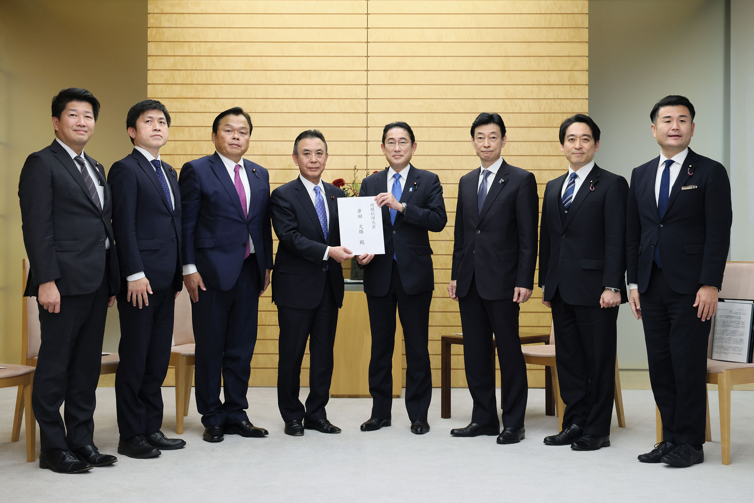 申入れを受ける岸田総理２