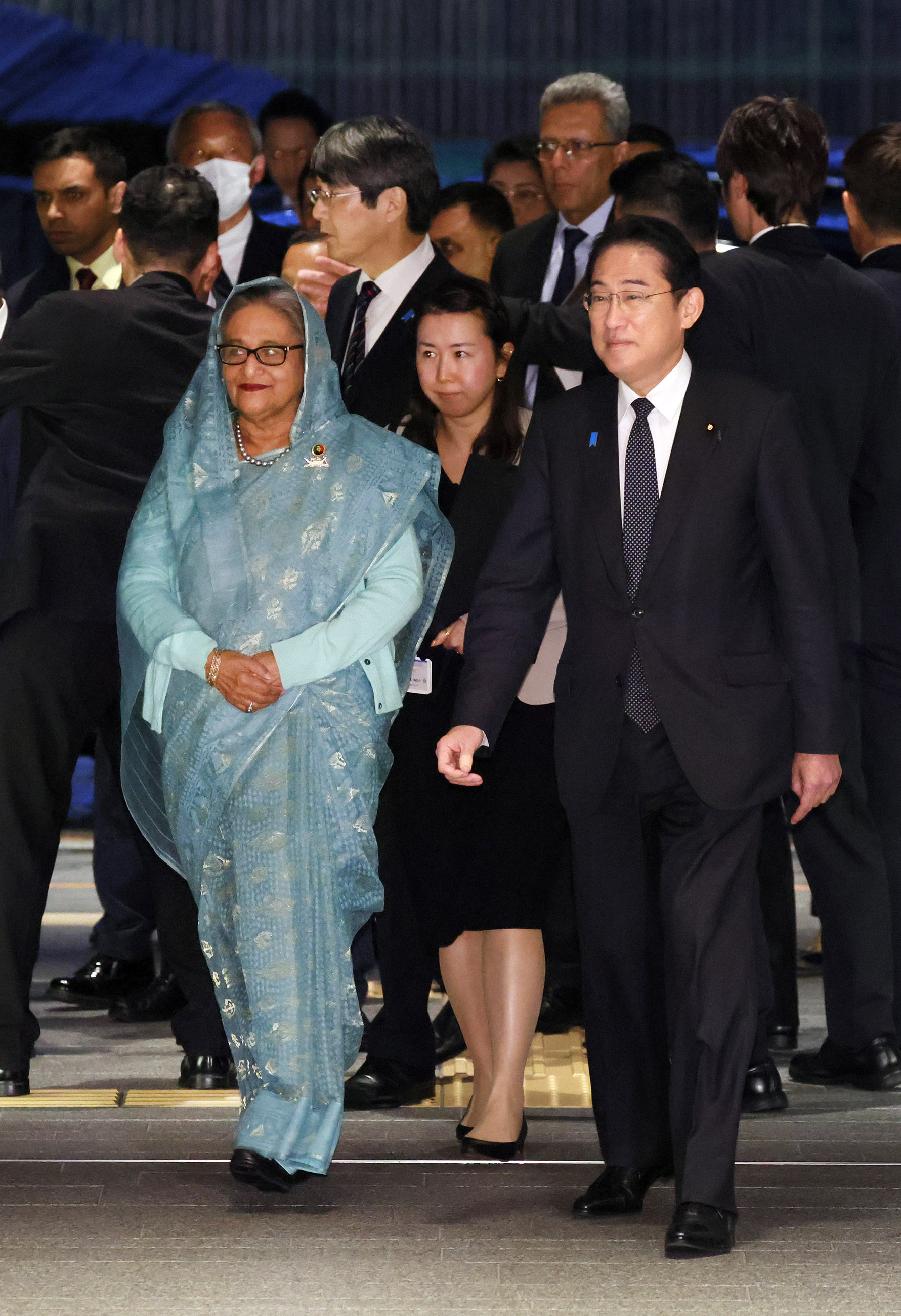 ハシナ・バングラデシュ首相を迎える岸田総理
