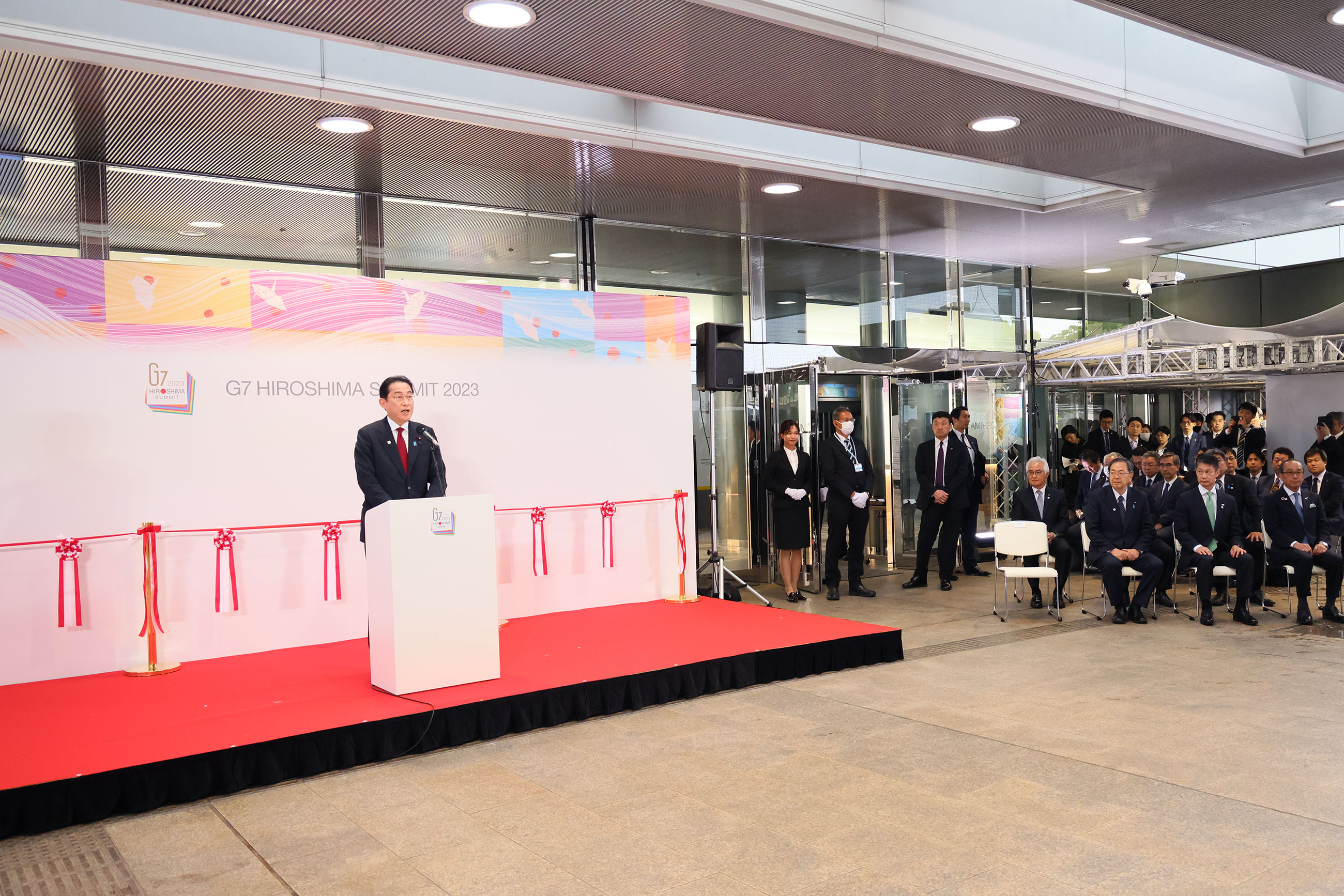 国際メディアセンターの開所式に出席する岸田総理２