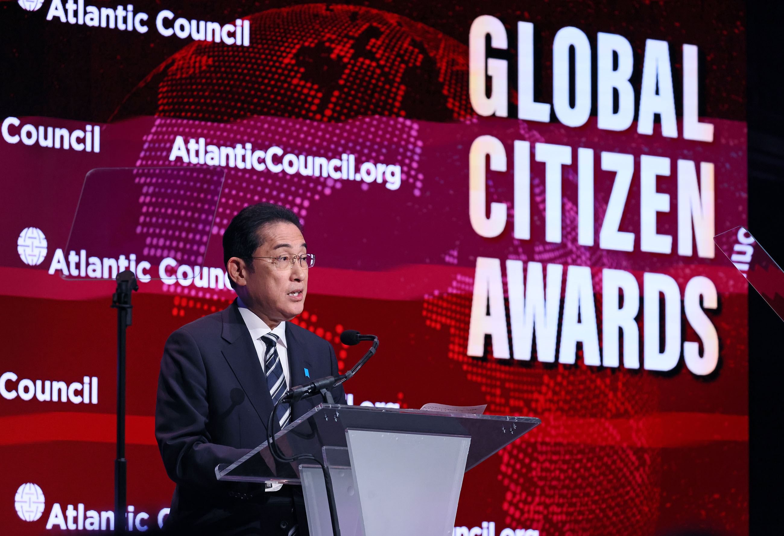 アトランティック・カウンシル「グローバル市民賞」授賞式に出席する岸田総理５