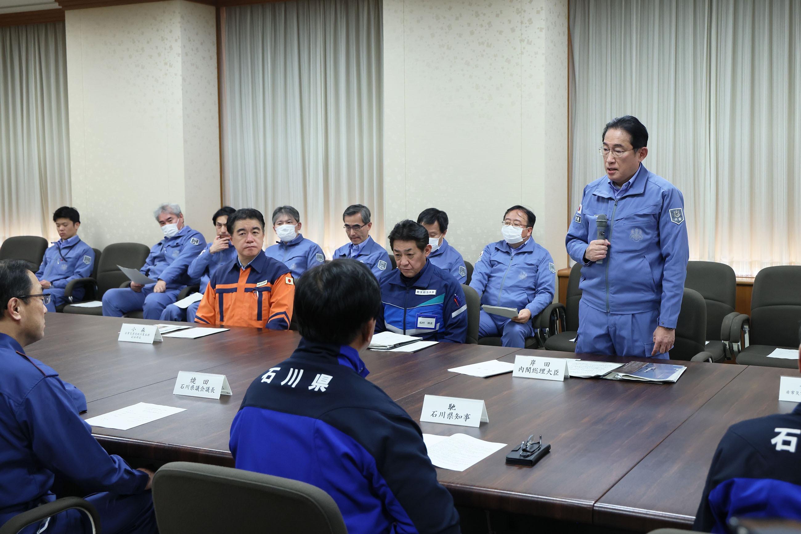 馳石川県知事との意見交換会を行う岸田総理３