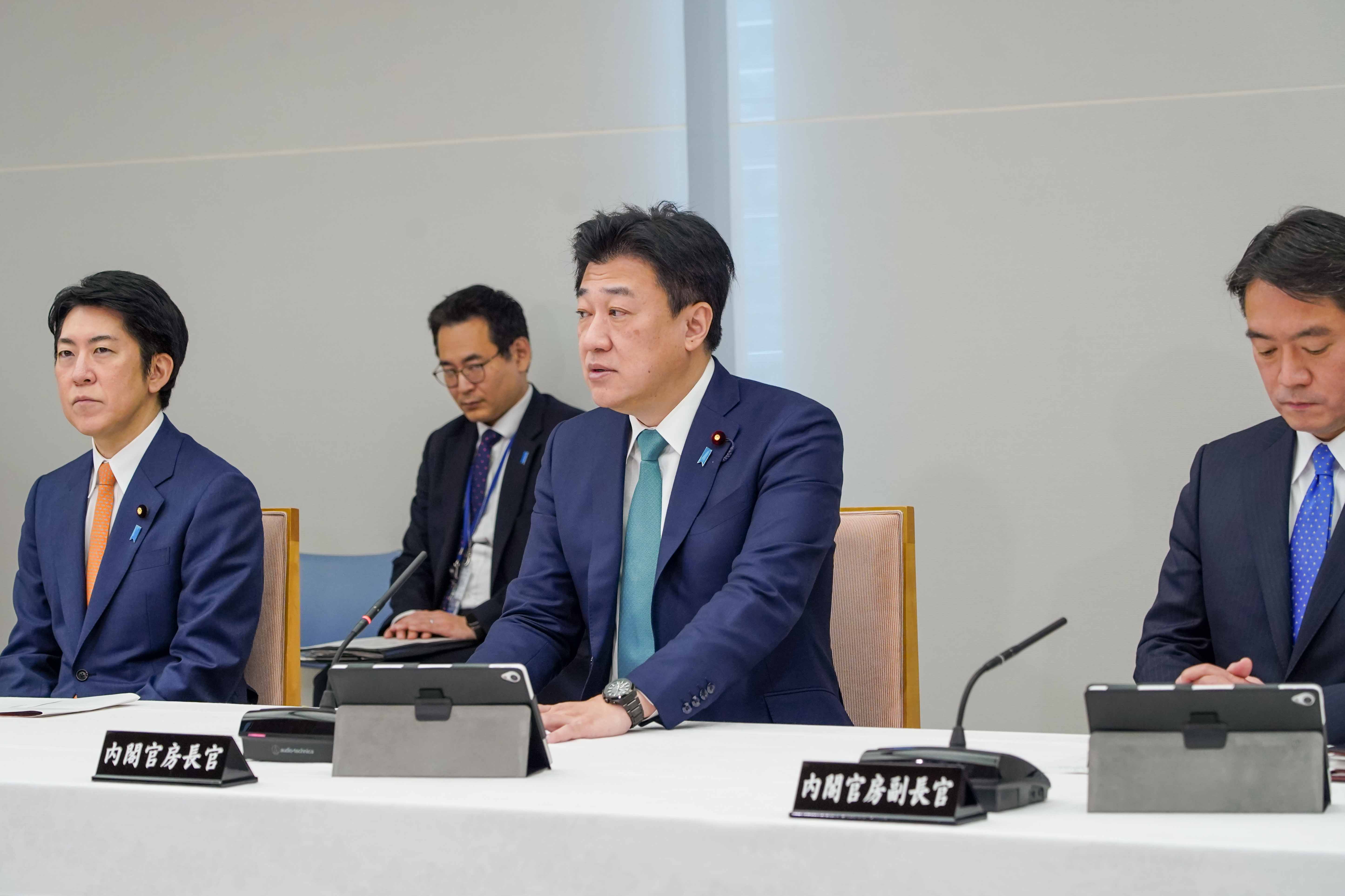 訓示を行う木原官房長官２