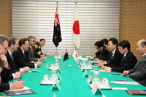 日本・ニュージーランド首脳会談の写真