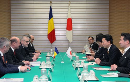 日本・ルーマニア首脳会談の写真