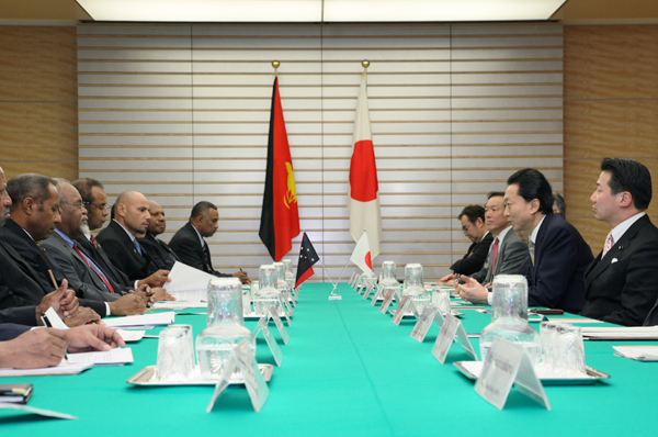 日本・パプアニューギニア首脳会談1