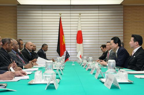 日本・パプアニューギニア首脳会談1