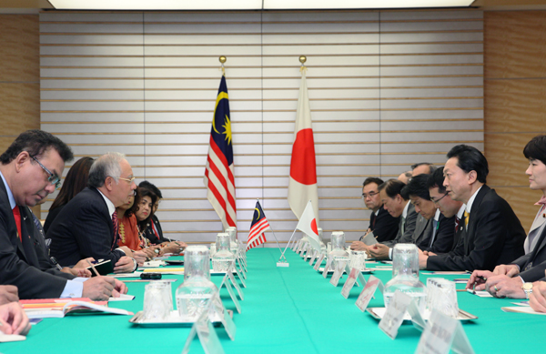 日本・マレーシア首脳会談の様子