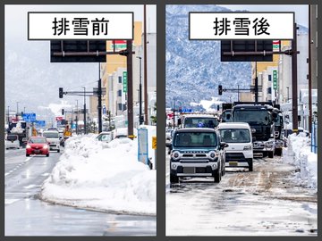 令和８年１月２６日　国土交通省による除雪・排雪活動（写真提供：国土交通省）