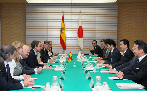 日本・スペイン首脳会談の写真
