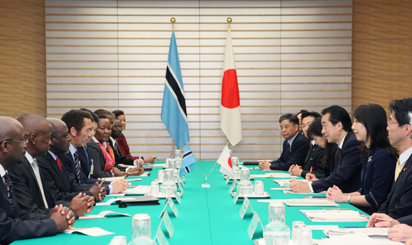 日本・ボツワナ首脳会談の写真