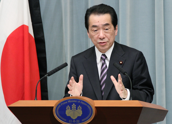 記者会見を行う菅総理1