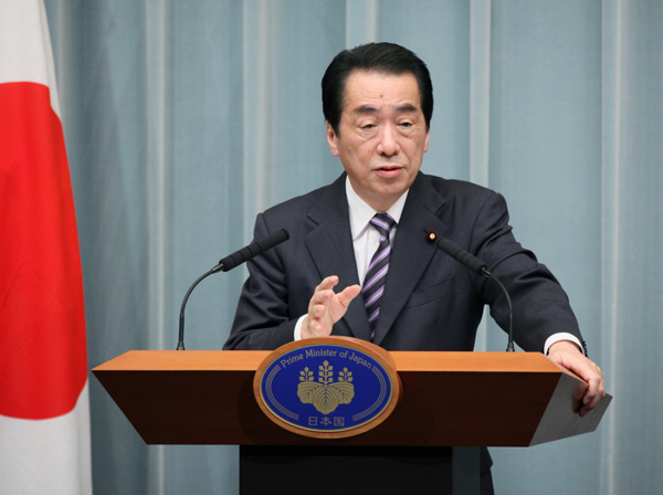 記者会見を行う菅総理1
