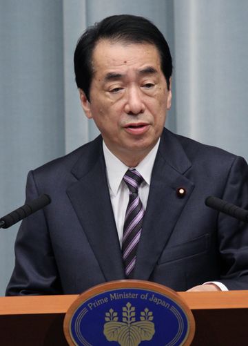 記者会見を行う菅総理２