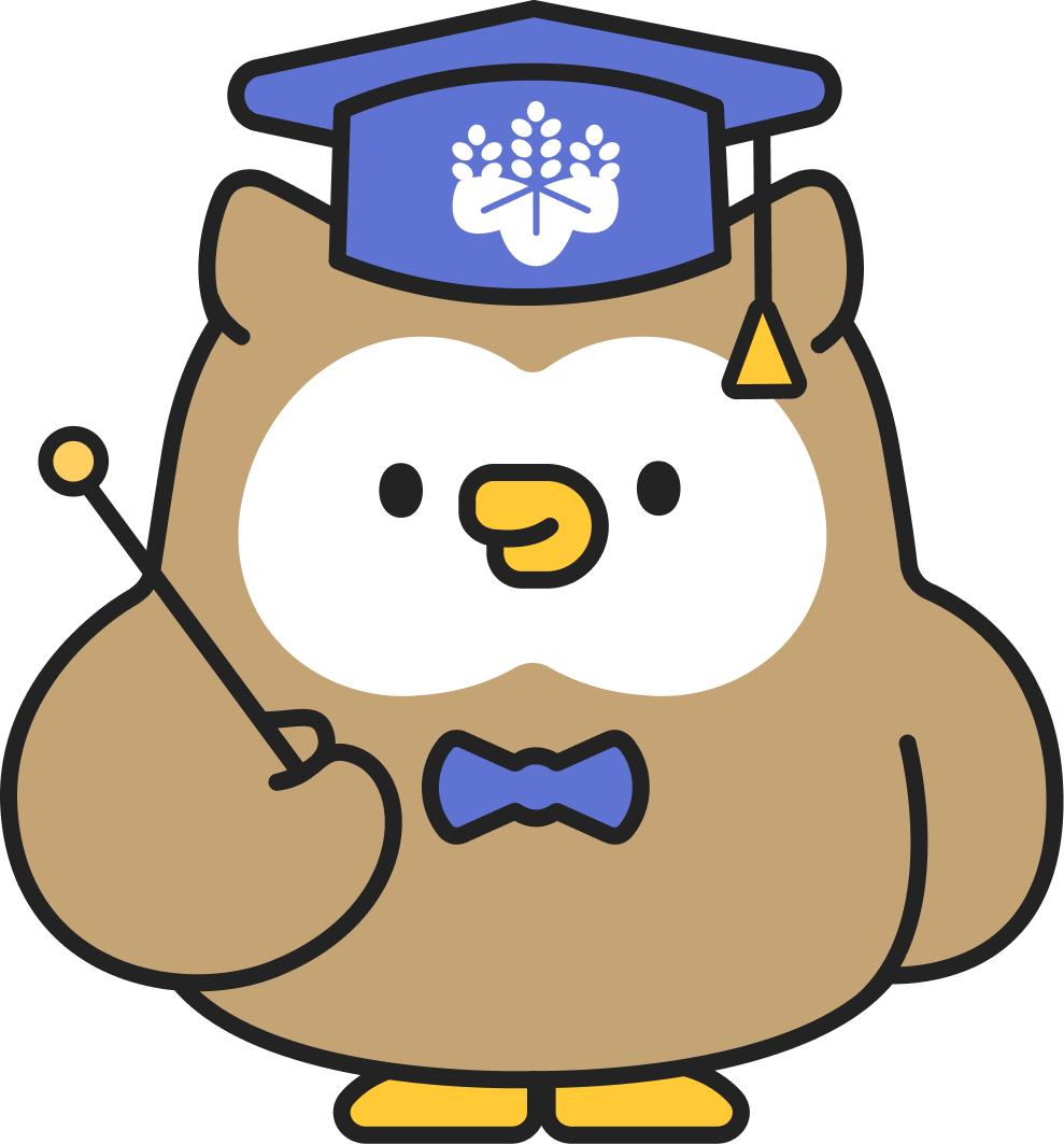 首相官邸ミミズク博士のイラスト