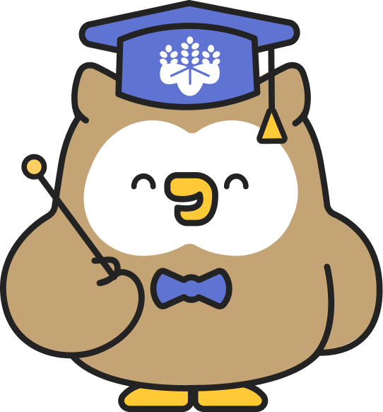 ふくろう博士のイラスト