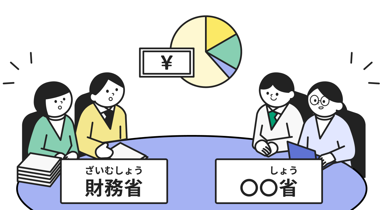 会議をしているイラスト