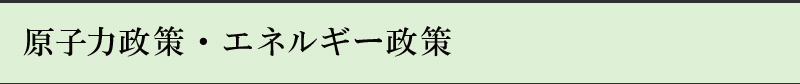 原子力政策・エネルギー政策